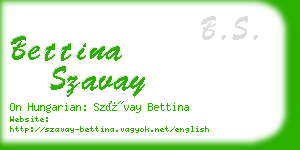 bettina szavay business card